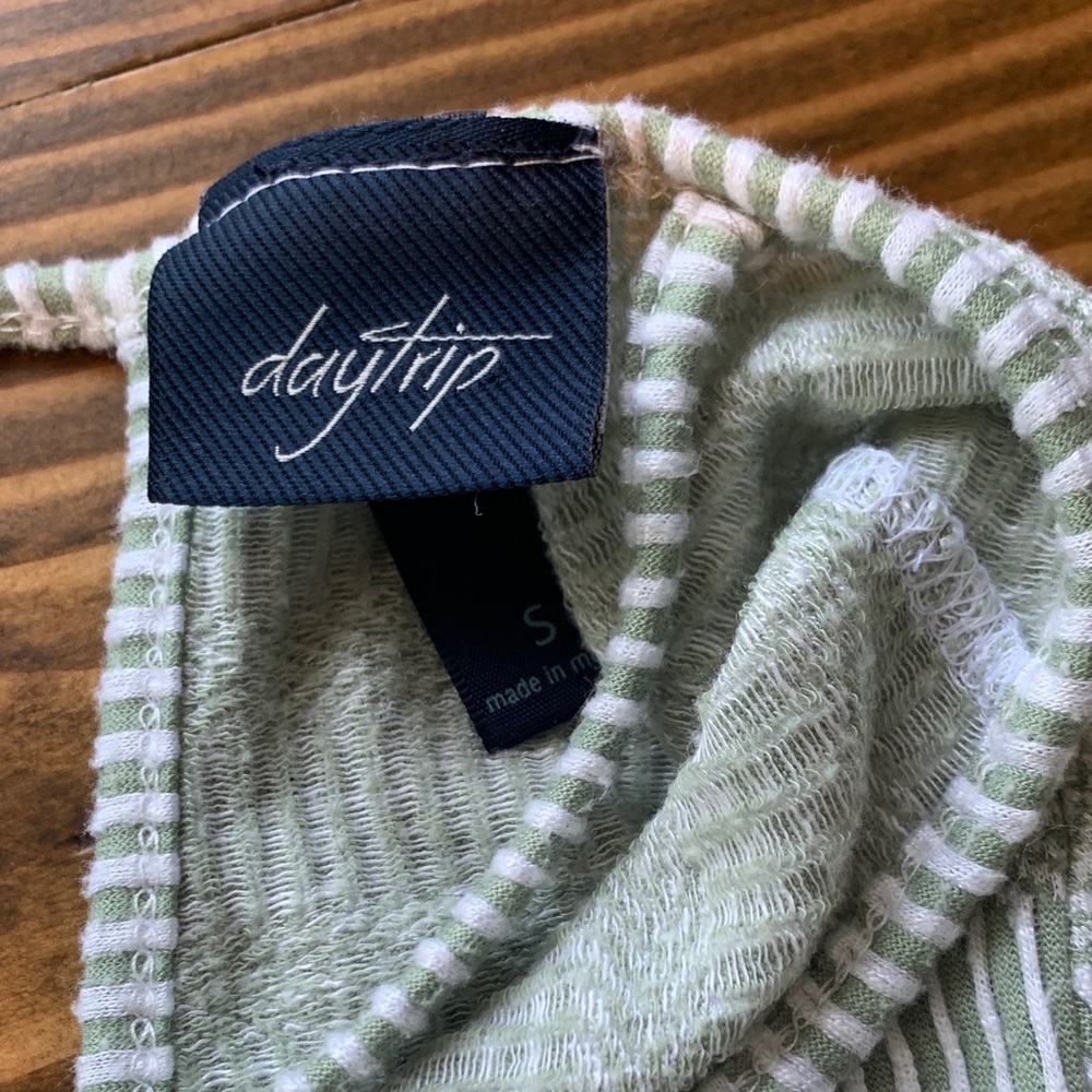 Daytrip Mint and White Striped Knit Top - Picture 2 of 3